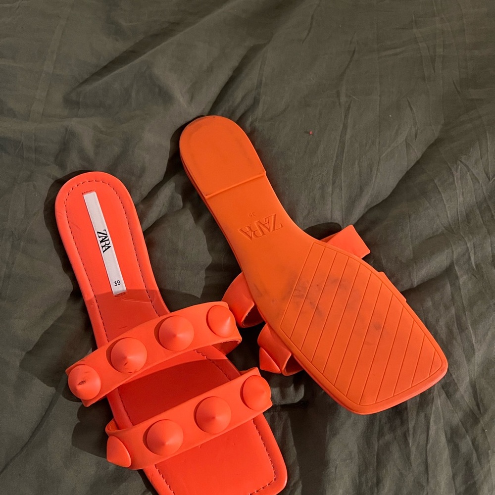 Zara Women's Orange Sandals